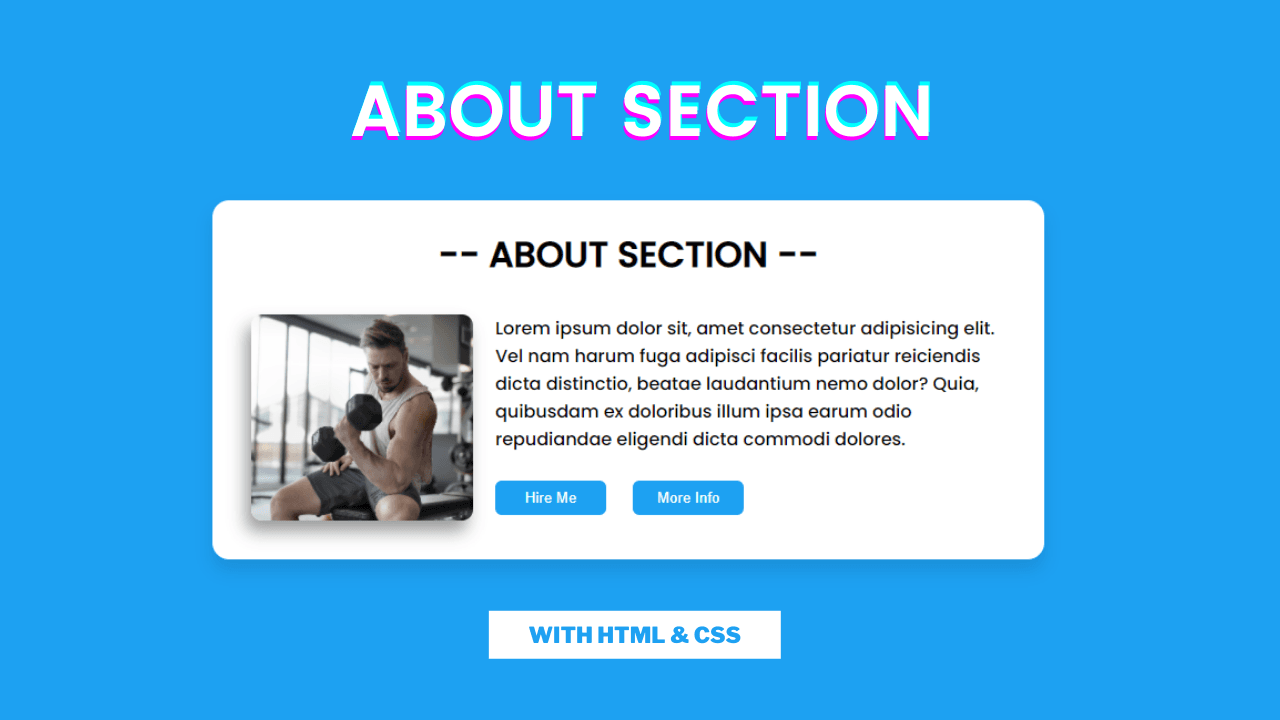 How to create About Section with HTML and CSS