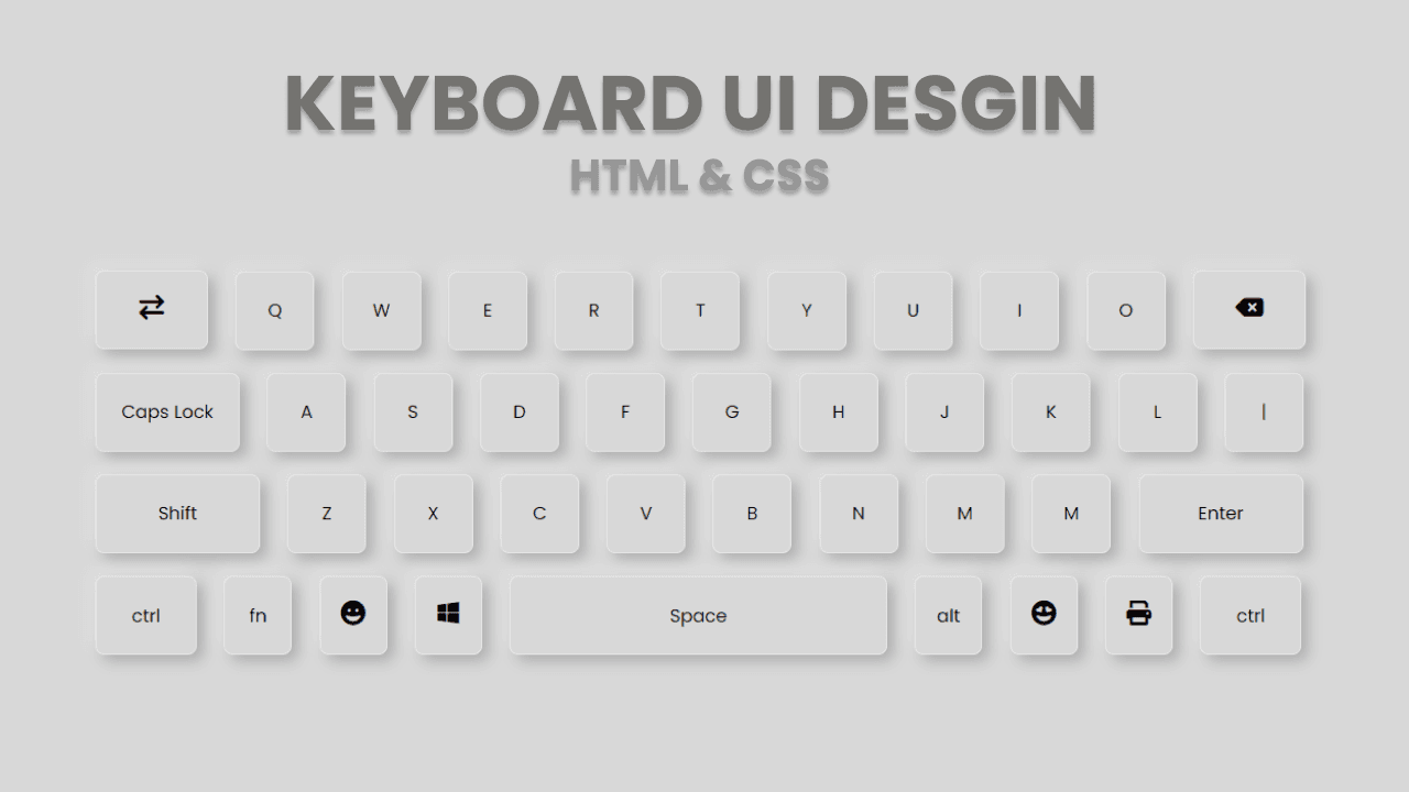 Create Keyboard UI Design with HTML and CSS