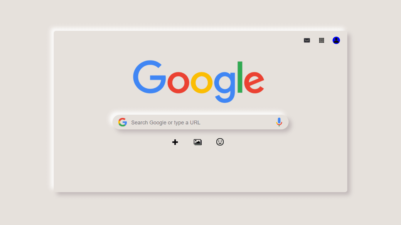 Neumorphism Google Page with HTML and CSS