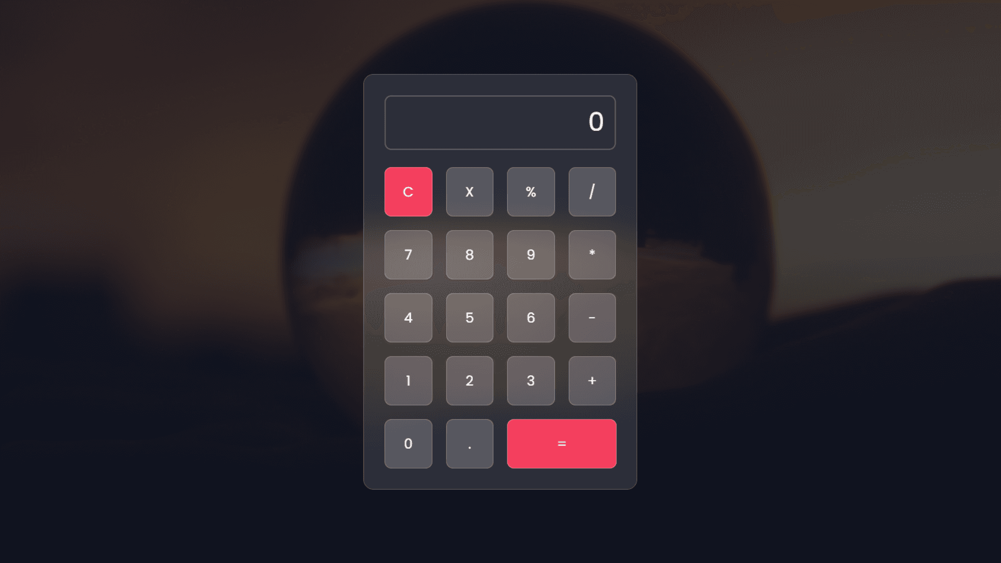Tailwind CSS Calculator with JavaScript