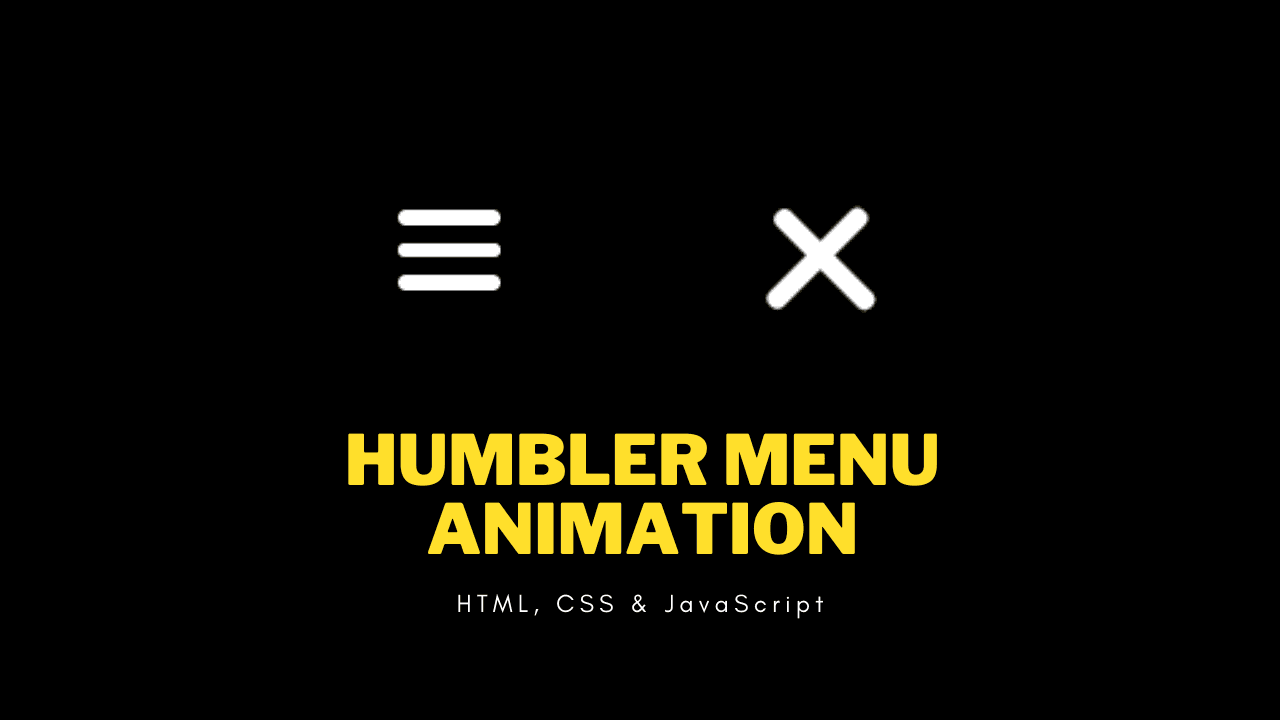 Hamburger Menu Icon with HTML, CSS and JavaScript