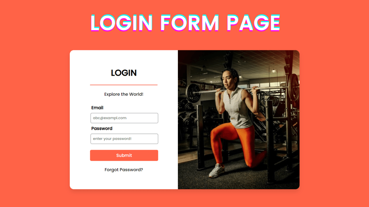 Clean login form with styled input fields and validation states